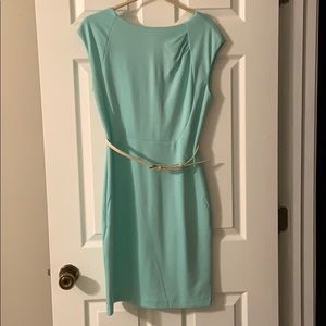 Blue cap sleeve dress